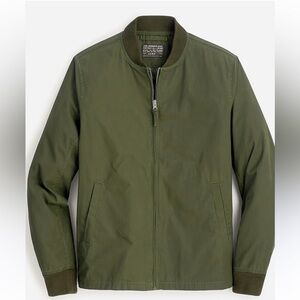 J.CREW Green Zip Bomber Jacket Everyday Use Men's Medium Excellent Condition